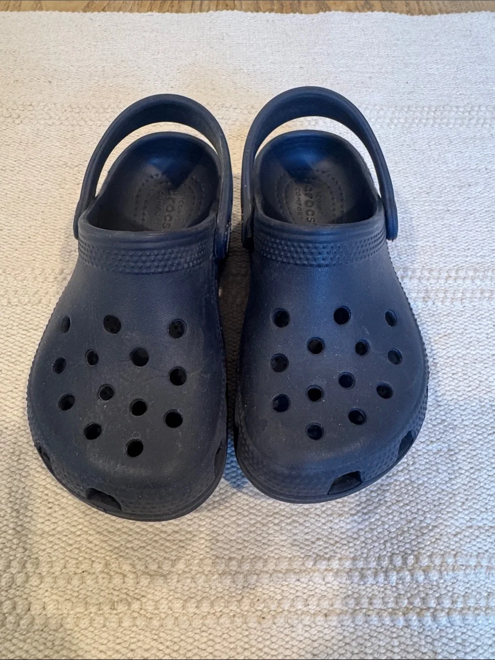 CROCS Kids Navy Slip-On Clog with Heel Strap